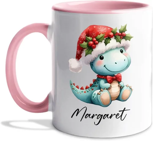 Miniatura 41 de Taza de café de Papá Noel con nombre personalizado – Taza de Papá Noel personalizada, 11 onzas y 15 onzas, bonita taza de cerámica blanca regalo