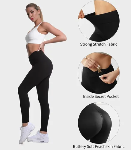 Miniatura 2 de Leggings Women High Waisted Tummy Control Squat Proof Best Workout Buttery Soft Pant