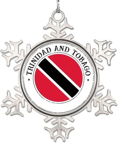 Miniatura 8 de Adornos de Navidad con la bandera de Venezuela 2022, adorno de copo de nieve, recuerdo de la ciudad del país, adornos de árbol de Navidad, regalo