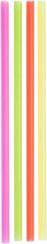 Paquete de 150 popotes gigantes de neón para beber/batido de 12 pulgadas, perfectos para tazas y vasos altos
