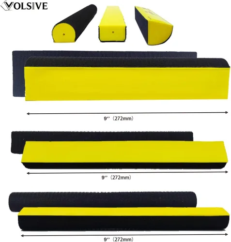 Miniatura 3 de VOLSIVE Juego de 7 piezas de bloque de lijado manual, almohadilla de lijado manual rectangular de mano, formas surtidas intercambiables de gancho