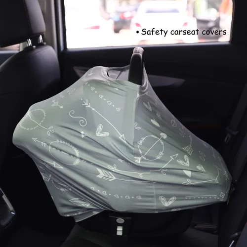 Miniatura 6 de Fundas de asiento de coche para bebé, cubierta de toldo para asiento de automóvil, funda multiusos para lactancia materna, fundas transpirables