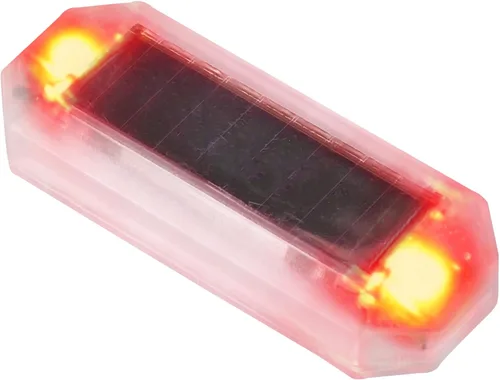 Alarma simulada de energía solar universal para coche, seguridad antirrobo LED intermitente luz de advertencia falsa lámpara roja transparente