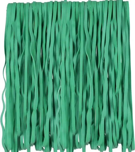 Miniatura 2 de AMUU Bandas de goma grandes planas de longitud 12 pulgadas, 40 piezas, para papeleras de 8-33 galones, bandas elásticas de goma verdes resistentes
