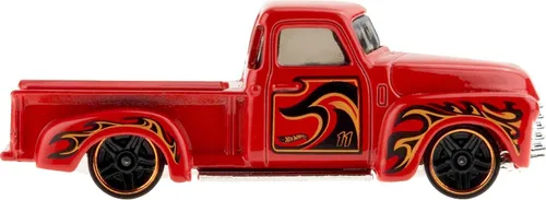 Miniatura 3 de Hot Wheels Paquete de 10, juego de 10 camiones de juguete a escala 1:64, mezcla de camionetas con licencia oficial y sin licencia, rescate o semi