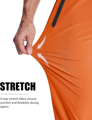Miniatura 5 de MAGCOMSEN Pantalones de senderismo ligeros para hombre, de secado rápido, con bolsillos con cremallera, parte inferior abierta, pantalones