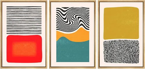 Miniatura 54 de SIGNWIN Lienzo enmarcado para pared, juego de arte de puesta de sol, horizonte, cielo, paisaje, fotografía, arte moderno, paisaje, relajante