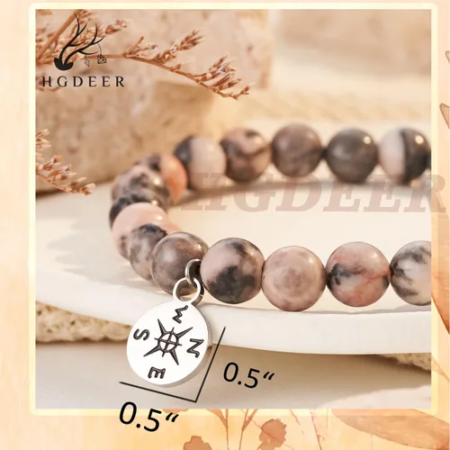 Miniatura 24 de HGDEER Pulsera de jubilación de piedra natural para mujeres/hombres 2024, regalos de despedida de despedida, regalo de San Valentín para compañeros