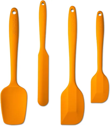 Miniatura 10 de Juego de 4 espátulas de silicona, espátulas de goma flexibles resistentes al calor y antiarañazos para hornear y cocinar con núcleo de acero