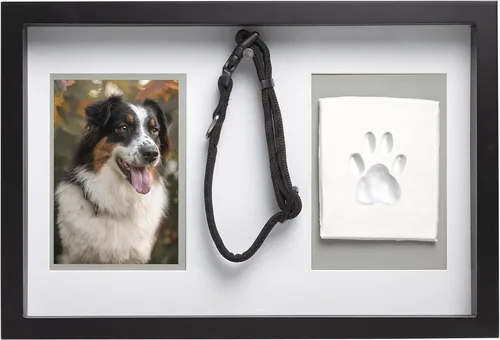 Miniatura 9 de Pearhead Marco de fotos de recuerdo para collar de mascotas, caja de sombra conmemorativa, pantalla para montar en la pared, marco de fotos de duelo