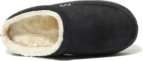 Miniatura 6 de NewDenBer Men's Warm Memory Foam Suede Plush Lined Slip on Indoor Outdoor Clog House Slippers
