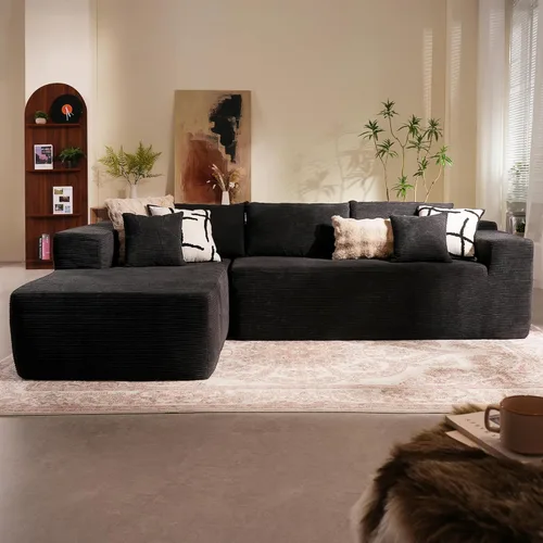 Miniatura 15 de HOOOWOOO Cloud - Sofás seccionales para sala de estar, sofá modular sin montaje, 136 x 133 pulgadas, juego de sofá grande en forma de G de pana