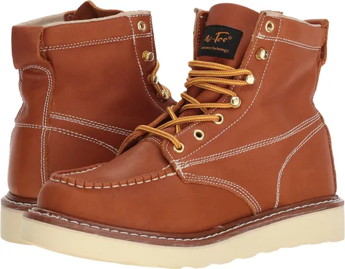 Miniatura 7 de Ad Tec Botas de trabajo para granjeros ligeras sin barro de 6 pulgadas para hombre, resistentes con puntera tipo mocasín, transpirables, con forro