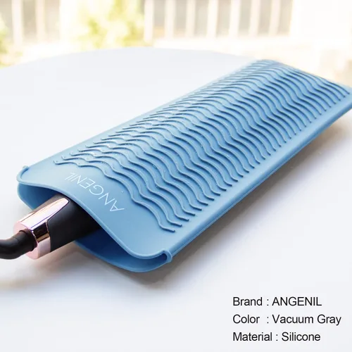Miniatura 4 de ANGENIL Funda de almohadilla de silicona resistente al calor para varita rizador de pelo portátil, plancha plana de titanio y turmalina cerámica