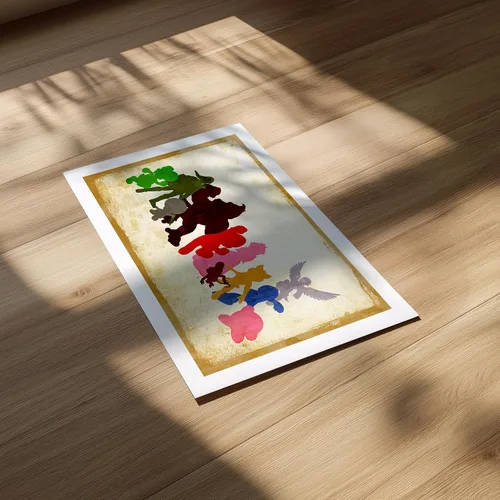 Miniatura 3 de CultClassicPosters Super Smash Bros - Impresión artística de Nintendo All‑Stars – Póster minimalista hecho a mano de 13 × 19 con personajes icónicos