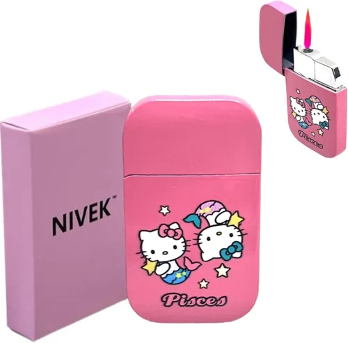Miniatura 8 de NIVEK Encendedor de gatito Y2k 12 Consetelaciones Horóscopo Astrología Zodiaco Signos de nacimiento Pretty Pink Flame Kawaii Coleccionable Japonés