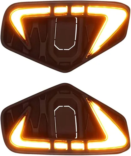 Miniatura 3 de Riloer DRL Luz de circulación diurna con cable, luz antiniebla LED ámbar blanco, señal de giro, 2021 2022 compatible con Nissan Navara NP300