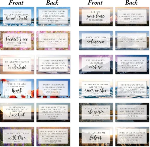 Miniatura 4 de JBH Creations Tarjetas con versículos bíblicos con texto en inglés «Be Not Afraid» («Be Not Afraid»)