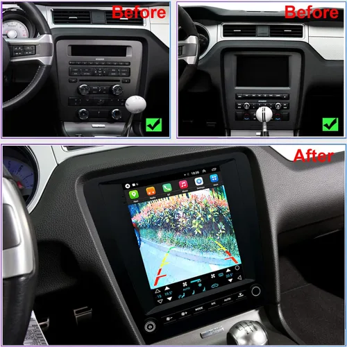 Miniatura 2 de Para Ford Mustang Radio Actualización 2010-2014 Android Estéreo Navegación Reemplazo 9.7 Pulgadas Pantalla Táctil Inalámbrica Carplay WiFi Cámara