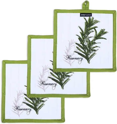 Miniatura 21 de AMOUR INFINI Juego de 2 soportes para ollas de algodón resistentes al calor, antideslizantes de 8 x 8 pulgadas, almohadillas calientes para cocina