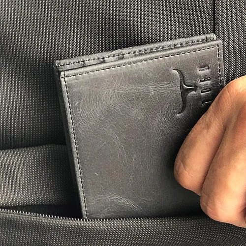 Miniatura 8 de TORO - Cartera de piel con bloqueo RFID para hombre, Antracita, Cartera Rfid