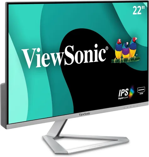 ViewSonic monitor LED VX2276-SMHD, 22 pulgadas, diseño sin marco, ultra delgado, SuperClear IPS, Full HD 1080 píxeles, HDMI/DP/VGA 22 - pulgadas