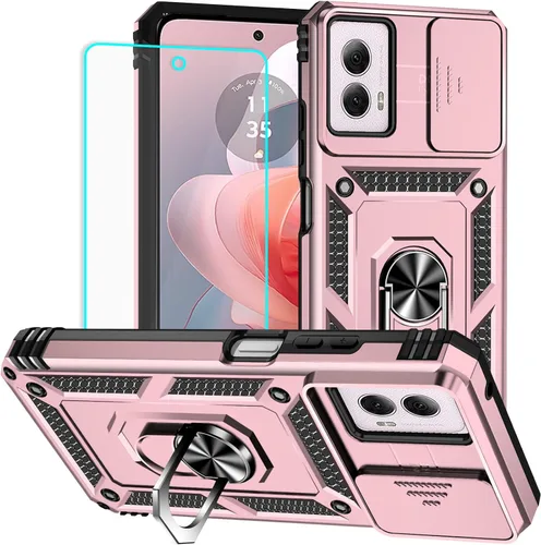 Miniatura 11 de HNHYGETE Funda para Moto G Power 5G 2024 con protector de pantalla: [grado militar de 20 pies a prueba de caídas] Funda protectora a prueba