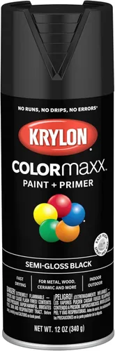 Miniatura 67 de Krylon K05599007 COLORmaxx Pintura en aerosol y base para uso en interiores y exteriores, color gris brillante para maquinaria, 12 onzas