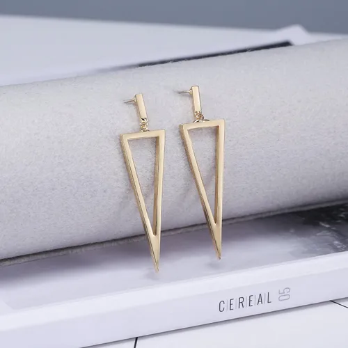 Miniatura 9 de LILIE&WHITE Pendientes colgantes de triángulo de metal para mujer, joyería de disfraz