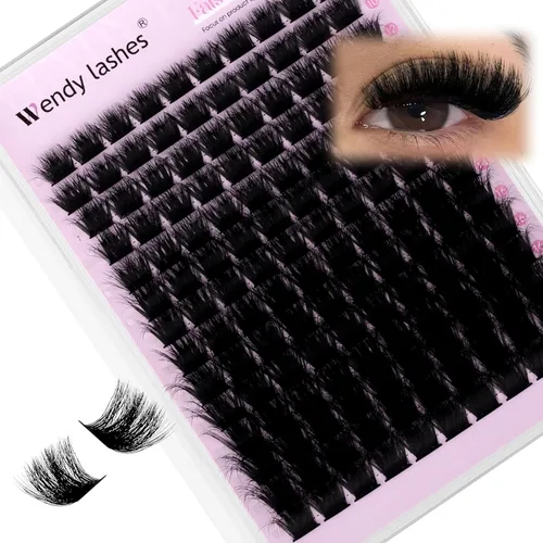 Miniatura 13 de WENDY LASHES Extensiones de pestañas onduladas con efecto 3D, extensiones de pestañas de volumen 100D de 0.394-0.709 in