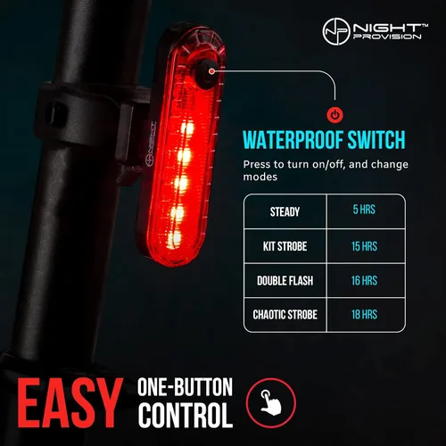 Miniatura 5 de Paquete de 2 luces traseras para bicicleta, fácil instalación de luces traseras de bicicleta, luces de bicicleta recargables USB C para conducción