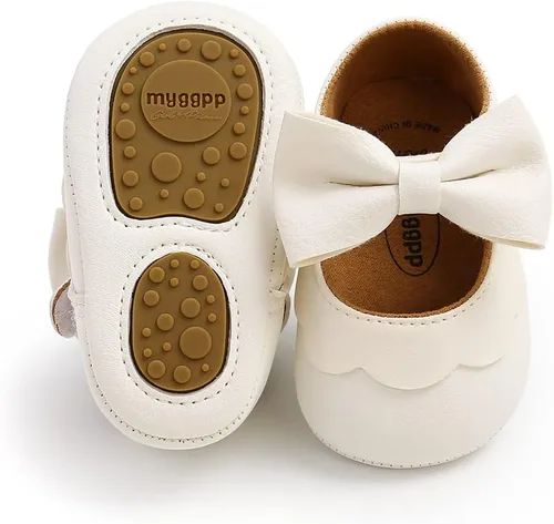 CENCIRILY Zapatos planos Mary Jane para bebés y niñas, antideslizantes, suela suave, para antes de caminar, zapatos de vestir de boda