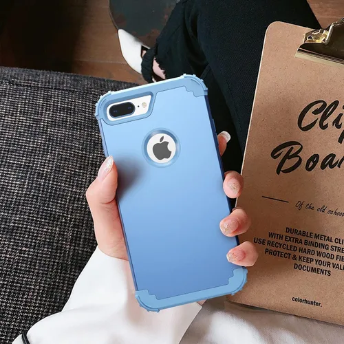 Miniatura 6 de IDweel Funda para iPhone 8 Plus, para iPhone 7 Plus con Protector de Pantalla, 3 en 1 Híbrida Resistente a Golpes de Servicio Pesado, Cubierta Dura