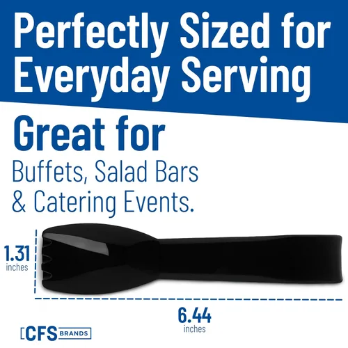 Miniatura 5 de Carlisle FoodService Products Carly Pinza para ensalada, pinza para ensalada de 6 pulgadas, color negro (paquete de 12)