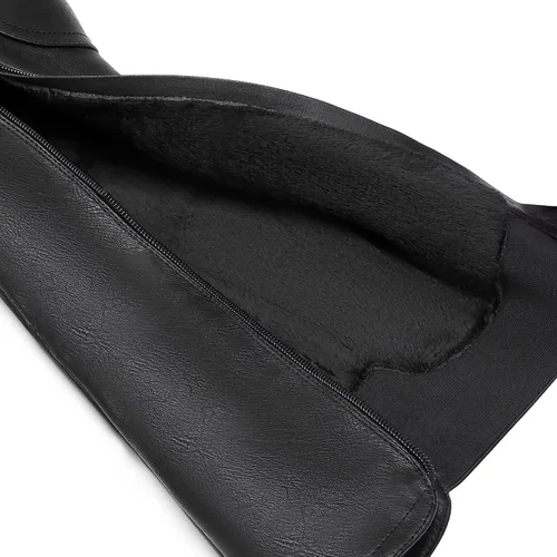 Miniatura 3 de DREAM PAIRS - Botas de invierno altas hasta la rodilla con forro de piel sintética para mujer