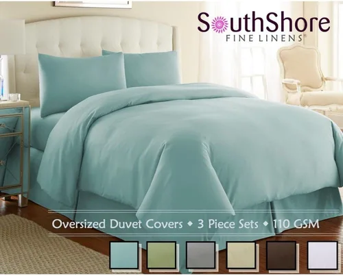 Southshore Fine Living, Inc. - Juego de fundas para edredón de gran tamaño, 3 piezas