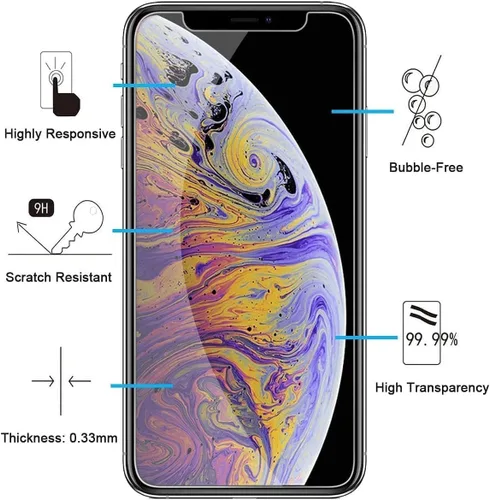 Miniatura 4 de NEW'C Paquete de 3 protectores de pantalla de privacidad para iPhone Air/iPhone 17 Air (6.5 pulgadas), película de vidrio templado antiespía
