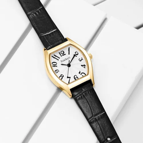 Miniatura 7 de Reloj Szaikyri en Forma de Barril para Mujeres con Números Árabes Fáciles de Leer, Reloj de Vestir para Damas