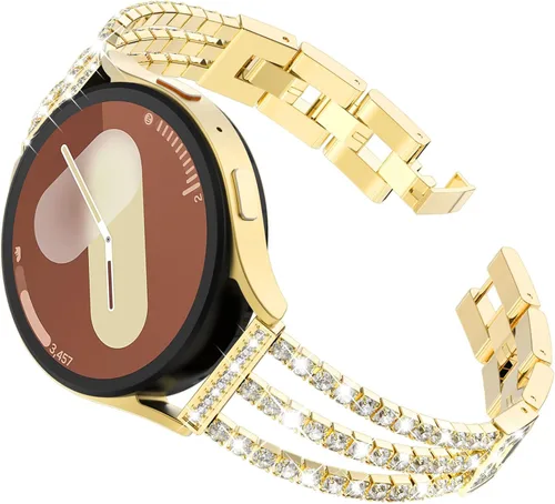 Miniatura 10 de FULLIFE Compatible with Samsung Galaxy Watch 7 6 5 4 FE Band 40mm 44mm for Women, Jewelry Metal Wristband Strap for Galaxy Watch 6 Classic 4 Classic