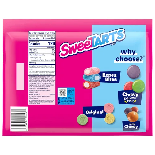 Miniatura 10 de SweeTARTS Cuerdas de arco iris trenzadas, 9 onzas, 12