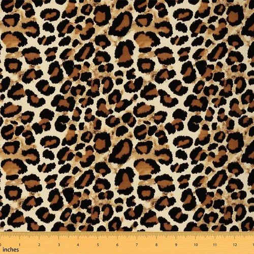 Miniatura 39 de Tela con Estampado de Leopardo por Yarda, Tela de Tapicería de Guepardo Africano Vida Silvestre para Sillas Sofá, Tela Impermeable de Piel de Animal