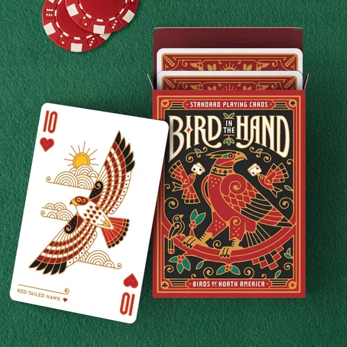 Miniatura 2 de Underdog Games Cartas temáticas de pájaros "Bird in The Hand" 54 piezas de impresionante arte personalizado Un pájaro único en cada carta