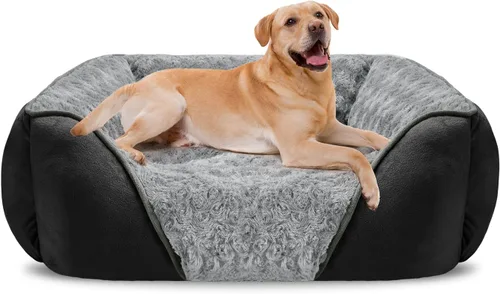 Miniatura 30 de INVENHO Cama XXL para perros grandes, medianos y pequeños, cama rectangular lavable para perro, cama ortopédica para perros, cama suave y relajante