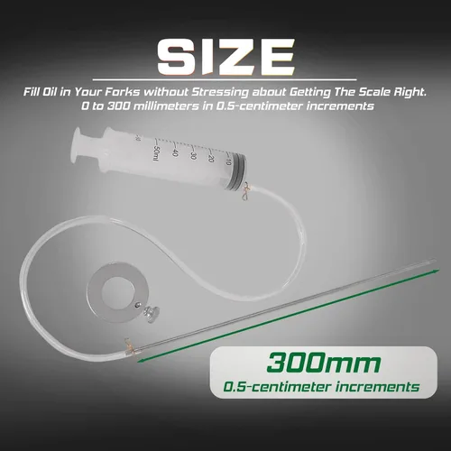 Miniatura 3 de MOTO4U Kit de ajuste de aceite de horquilla - Jeringa de 2.0 fl oz con anillo ajustable para suspensión de horquilla de motocicleta