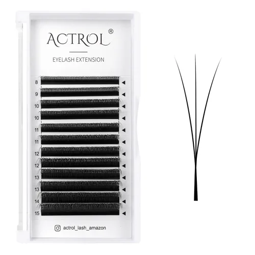 Miniatura 29 de Extensiones de pestañas 4D W, color negro, 0.003 in, rizo D, 0.315 in, volumen individual, YY, extensiones de pestañas en forma de W, fáciles