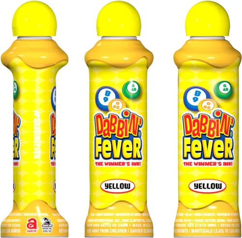 Miniatura 2 de Dabbin' Fever - Marcadores de bingo, una docena de 3 onzas de tinta (Amarillo)