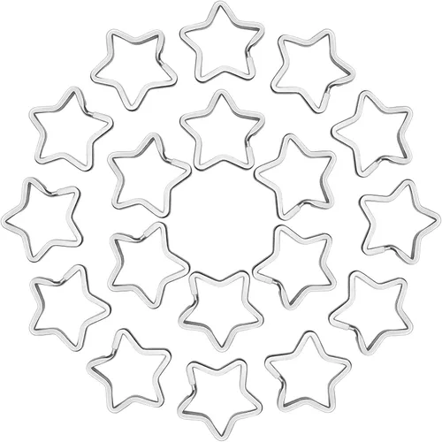 Miniatura 13 de Oubaka 30 llaveros divididos en forma de corazón, llaveros de metal para manualidades para la organización del hogar, oficina, proyectos de artes