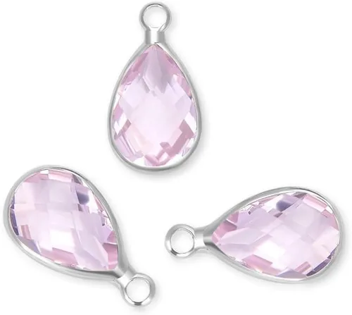 Miniatura 18 de Adabele Colgante de piedra natal de grado A, gota de 0.433 in, 0.551 in y 0.630 in, chapado en plata de ley para aretes personalizados, pulseras
