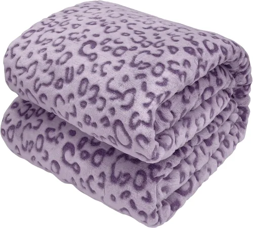 Manta Pequeña para Niños en Lila Lavanda de Forro Polar Suave y Esponjosa, Mantas para Niñas en Púrpura, Regalos y Decoración para Niñas, Mujeres,