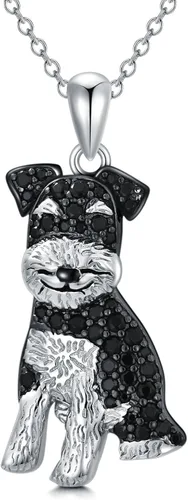 Miniatura 25 de Collares con colgante de perro de plata de ley S925 – 24 razas corgi/husky/labrador/pastor para mujer
